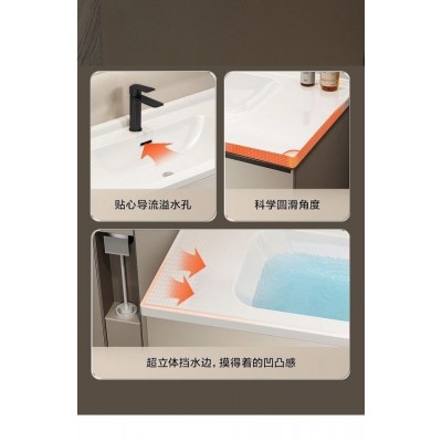 新款简约浴室柜 网红浴柜 洗手洗脸洗漱台 酒店公寓卫生间工程    5件图5