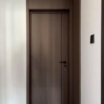 简约入户实木门复合烤漆房间卧室平开门定制家用市内多层板木门   1套图2