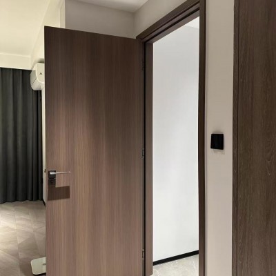 简约入户实木门复合烤漆房间卧室平开门定制家用市内多层板木门   1套图4