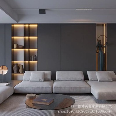 现代推拉门衣柜家用卧室开放式衣帽间移门简易衣橱定制装修设计    1平方米图2