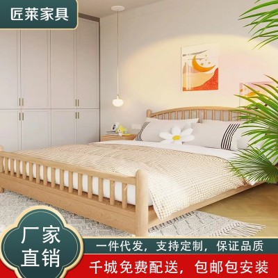 北欧实木床主卧简约温莎床1.8米1.5米1.2双人床出租屋公寓民宿床    1套图2