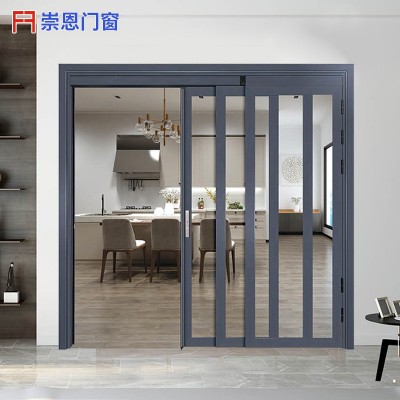 卫生间pd推拉门平开一体3c钢化玻璃门pt门折叠推拉门厨房客厅隔断      1套图2