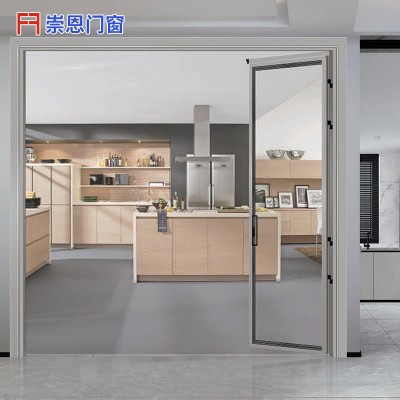 三联动PT门铝合金边框阳台家用推拉折叠门平开门一体双层玻璃移门     1平方米图2