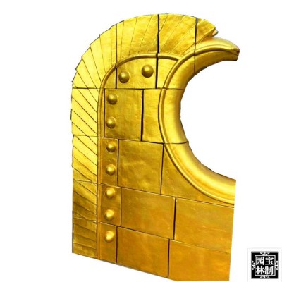 金色筒瓦 大雄宝殿鎏金瓦仿古镀金瓦金黄釉面琉璃瓦 寺庙金瓦     100片图4