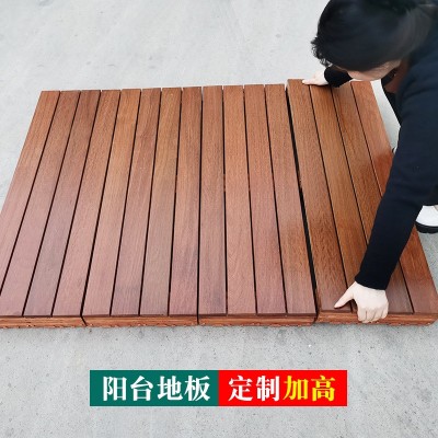 架空防腐木阳台实木地板户外花园露台防水室外庭院龙骨板抬高        1块图2