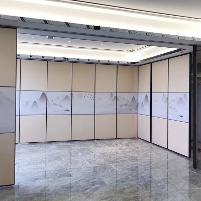 酒店移动隔断墙饭店包厢推拉折叠铝合金屏风展厅办公室活动隔断墙图3