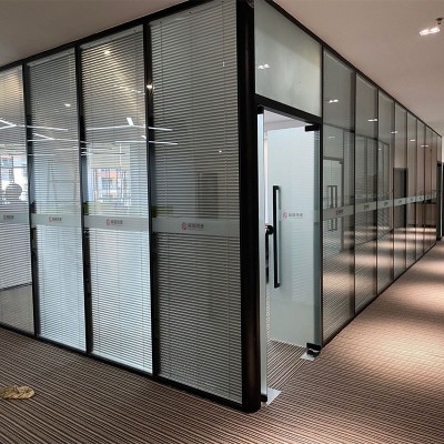 办公室玻璃隔断墙铝合金百叶隔断墙办公隔断厂房医院屏风高隔断墙图4