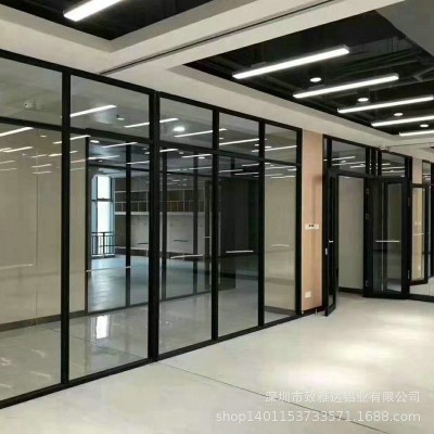 深圳厂家办公室隔断墙屏风百叶隔音隔断可磨砂玻璃隔断办公室隔断     1平方米图5