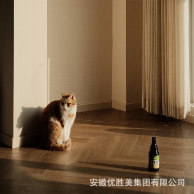 工厂直批环保石晶地板意大利咖啡共挤结构人字拼地暖适用SPC地     300平方米图2