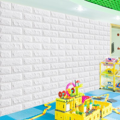 墙纸自粘卧室温馨背景墙面装饰壁纸3d立体墙贴幼儿园加厚防撞贴纸图3