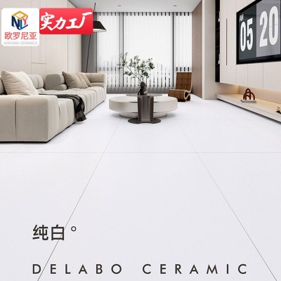 佛山瓷砖超白胚750x1500素色全瓷通体天鹅绒柔光质感奶油风地砖图2