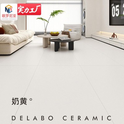 佛山瓷砖超白胚750x1500素色全瓷通体天鹅绒柔光质感奶油风地砖图4