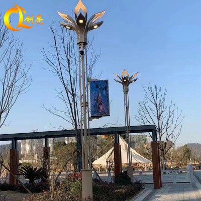 批发玉兰灯 户外广场市政工程道路景观灯大型led八叉九火玉兰灯  5套图2