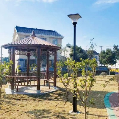 单头3米庭院灯 花园草坪铝材景观灯小区一体化太阳能灯户外庭院灯 1套图2