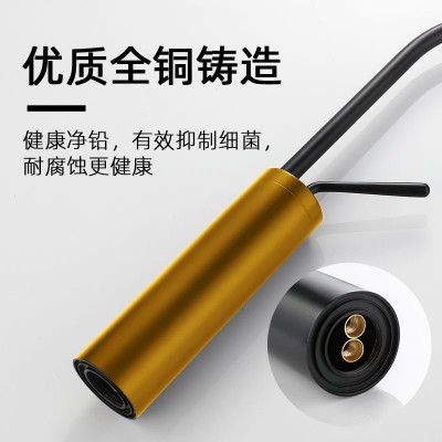 北欧简约美学面盆水龙头冷热浴室台上盆浴室柜洗手盆龙头加高旋转图3