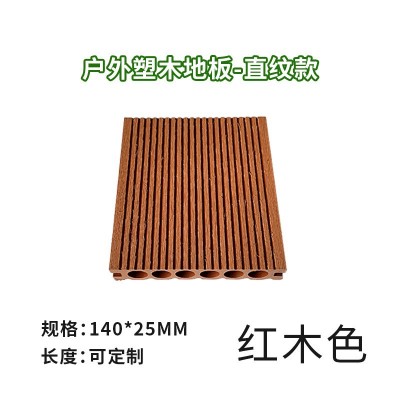 条纹塑木地板户外别墅庭院阳台花园防腐木工程栈道改造木纹环保板图7