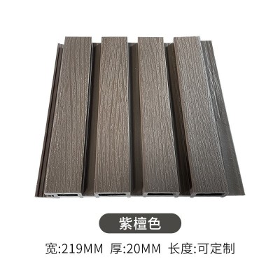 成都二代共挤长城板户外塑木墙板凹凸型防腐防水庭院围栏格栅外墙图8