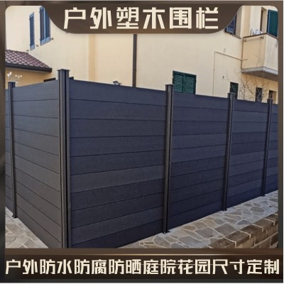 定制户外塑木围栏板庭院花园木塑围栏栅栏板室外绿化带护栏 塑木板图2