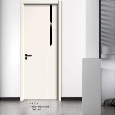 厂家直供批发 现代简约碳晶板木门 高性价比卧室房间公寓木门定制图2
