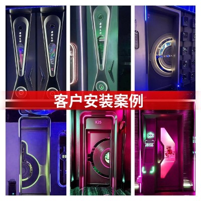 ktv不锈钢发光门厂家足浴会所夜店隔音防火门机房录音棚隔音门图2