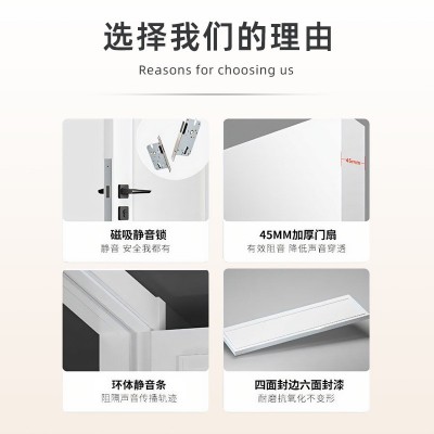 潮盛实木烤漆门白色弧形卧室房间平开门环保奶油轻法式欧式风图4