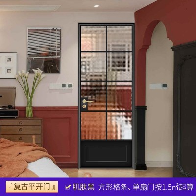 法式极简复古门海棠花玻璃平开门厨房卫生间浴室阳台折叠门推拉门图6