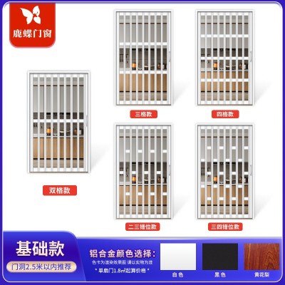 铝合金隐形折叠门推拉门无地轨开放式厨房燃气验收卫生间简易隔断图6