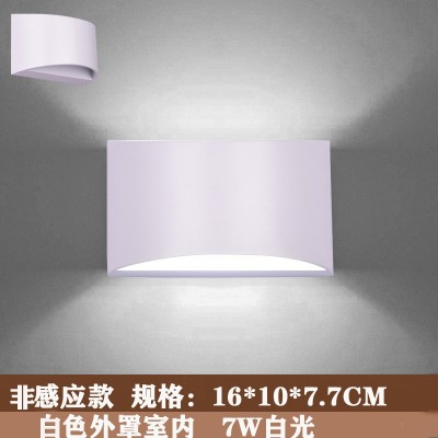 客厅卧室人体感应双头壁灯服装店酒店现代简约LED壁灯过 道装饰灯图6