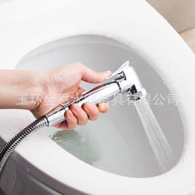 丽鲸 全铜马桶伴侣 妇洗器喷枪洗PP健康小喷头角阀支架套装102027图2