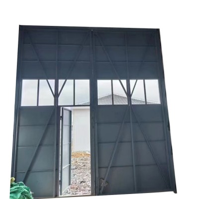 定制工厂钢大门物流仓储钢大门工厂厂房库房用钢制大门车间平开门图4